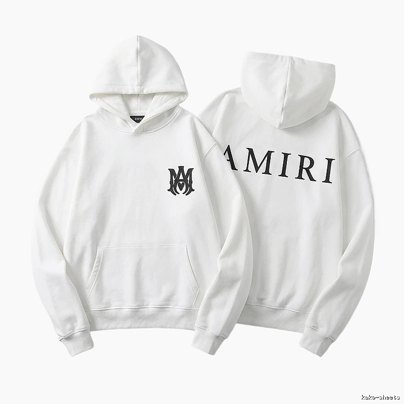AMIRI minimalist style white hoodie