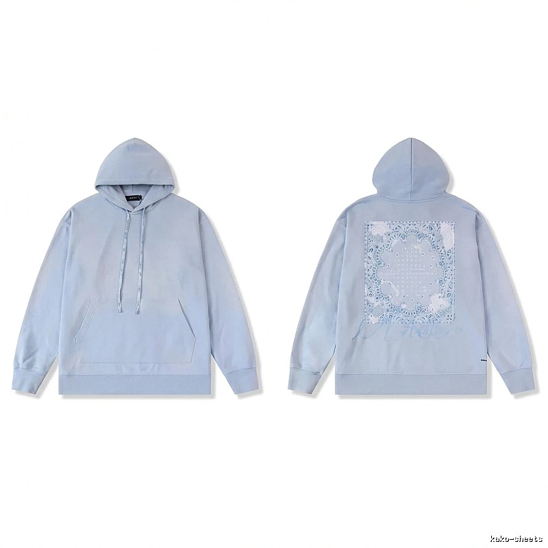 AMIRI Paisley Casual Light Blue Sweatshirt