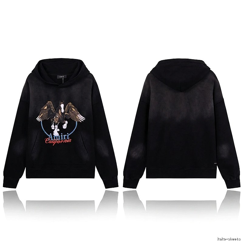 AMIRI Pegasus Retro Black Hoodie