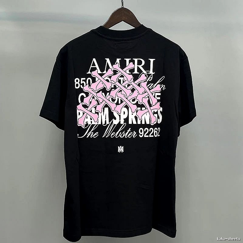 Amiri Pink Black Records Graphic T-Shirt Airport Outfit