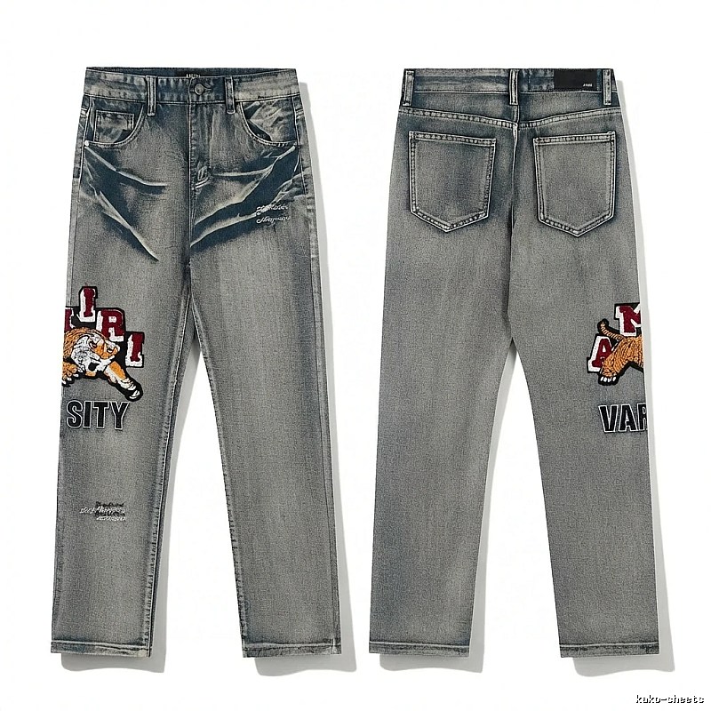 AMIRI retro-style grey jeans