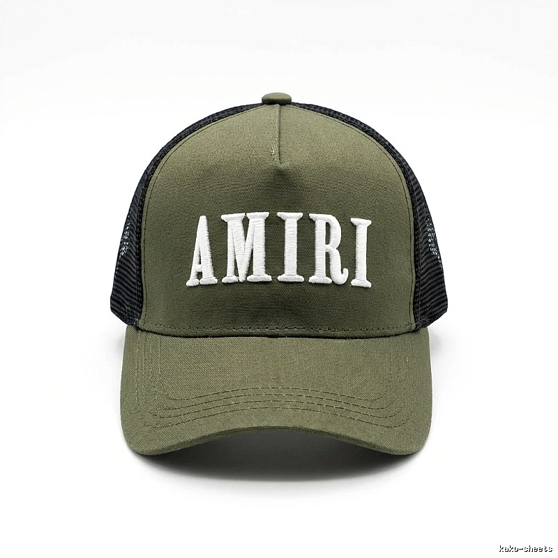 AMIRI Retro Style Olive Green Hat