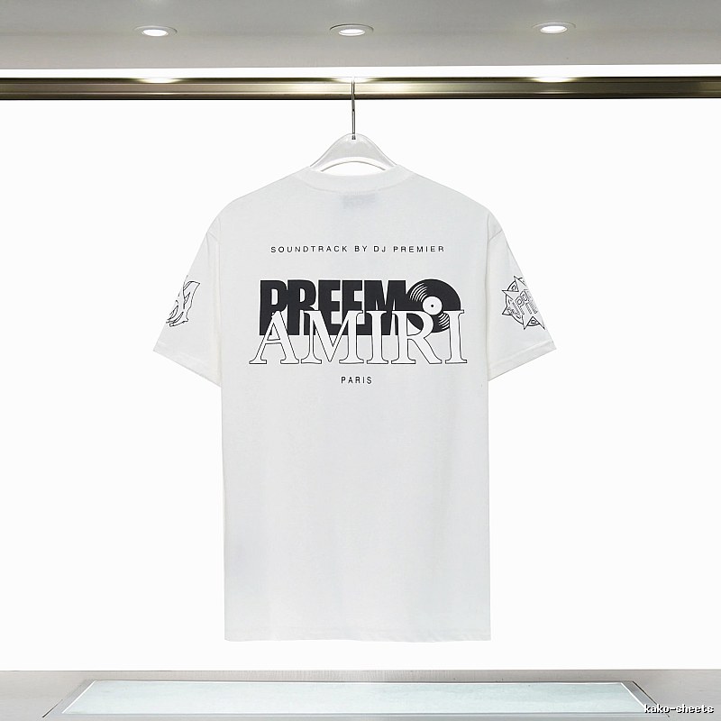 Amiri Sport Graphic T-shirt White Blue Amiri for Warm Weather