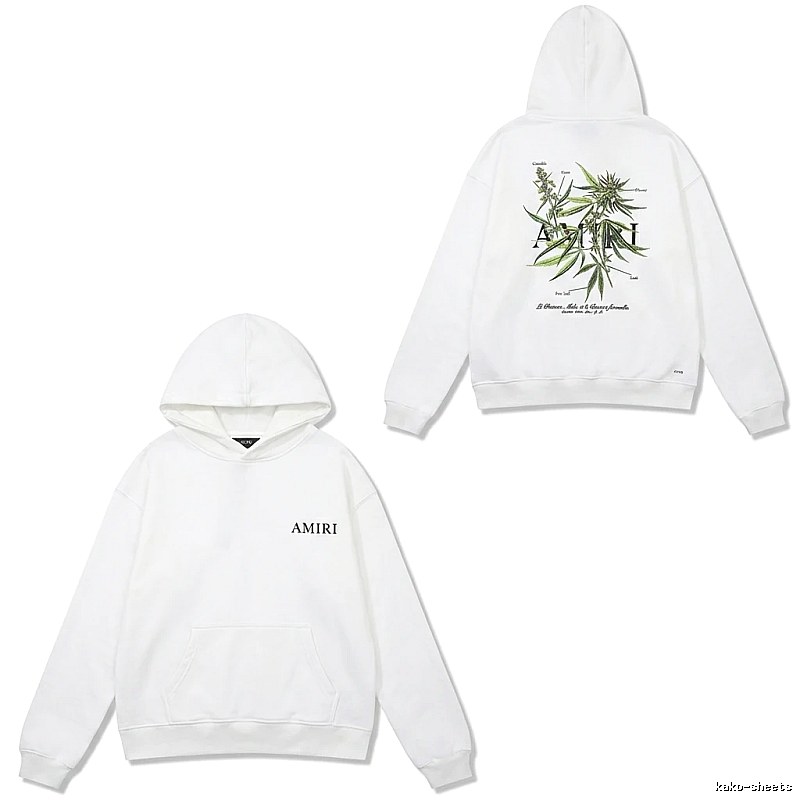 AMIRI White Hoodie with Floral Print Style