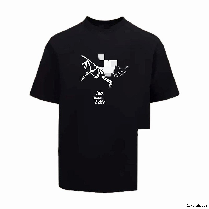Arc'teryx Skull Print Street Style Black Short Sleeve T-Shirt