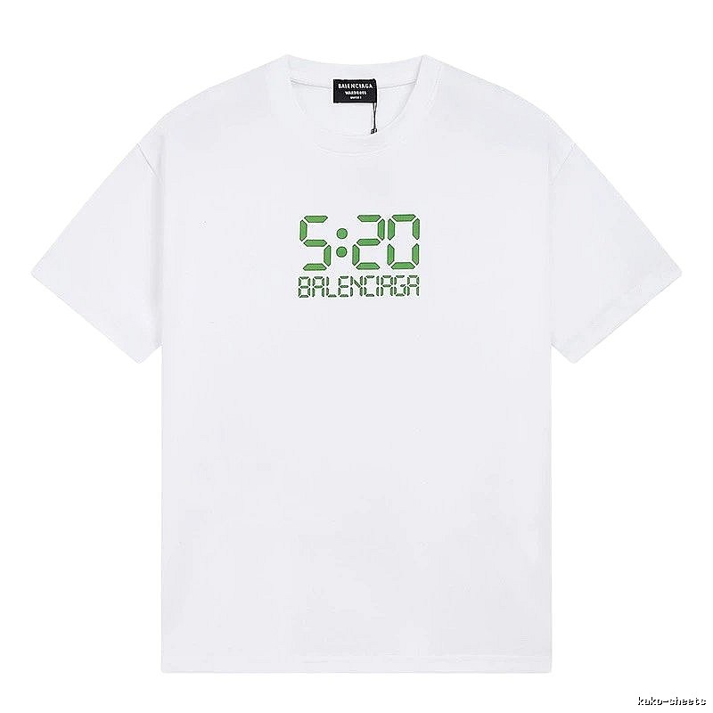 Balenciaga 5:20 Printed Trendy White T-Shirt