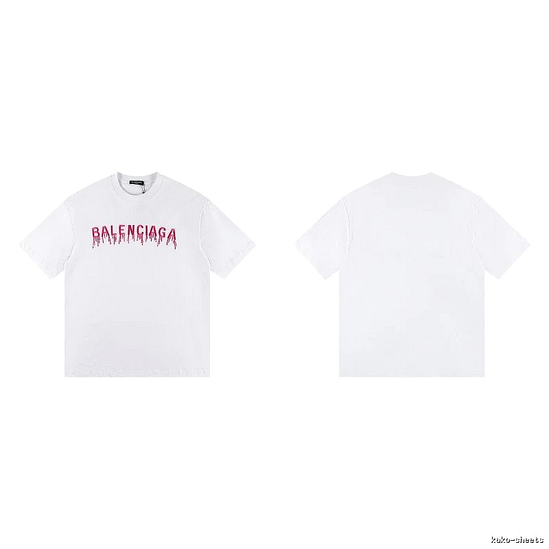 Balenciaga Blood Drop Collection Street Style White T-Shirt