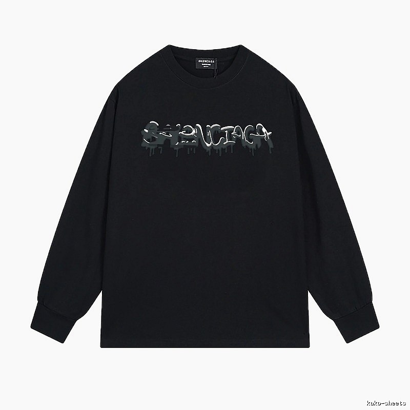 Balenciaga graffiti-style black long-sleeve