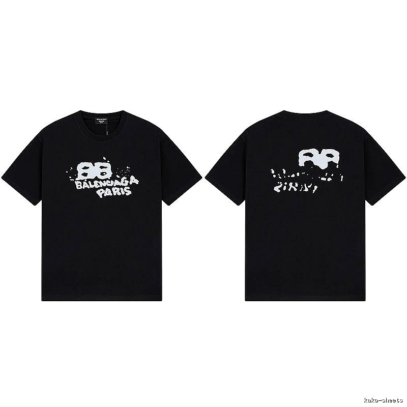 Balenciaga graffiti-style black T-shirt