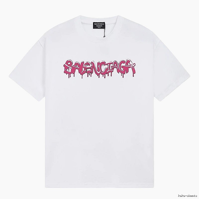 Balenciaga graffiti-style white T-shirt