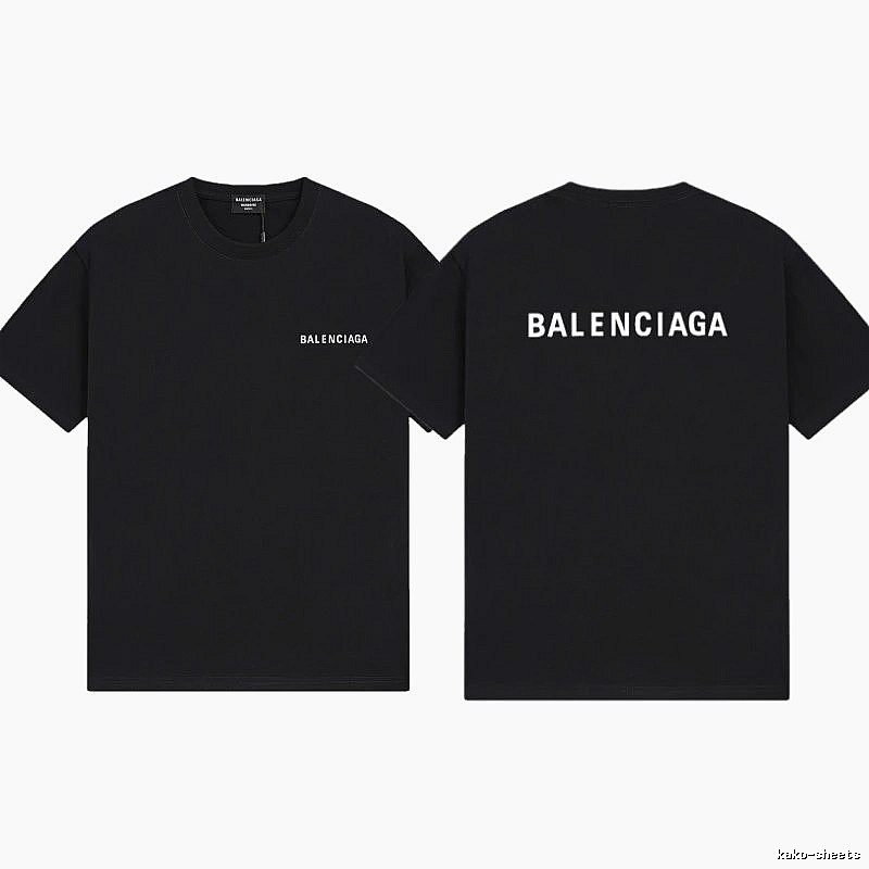 Balenciaga Letter Print Minimalist Style Black T-shirt