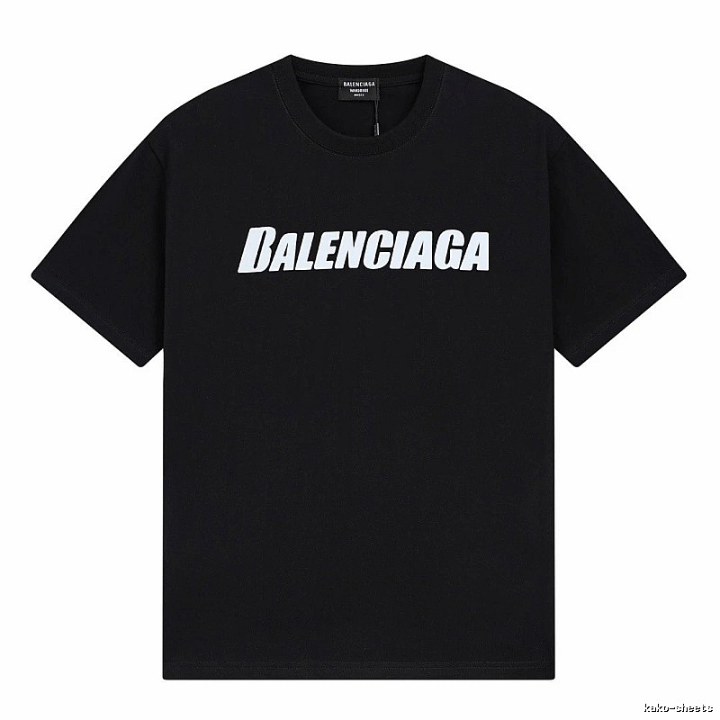 Balenciaga Letter Print Street Style Black T-Shirt