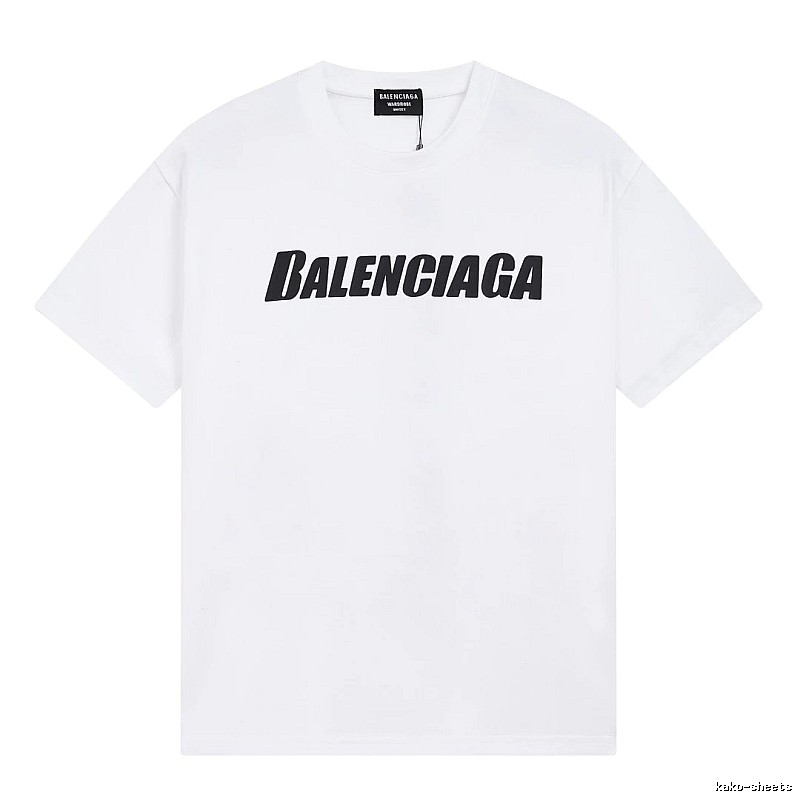 Balenciaga Letter Print Trendy White T-Shirt