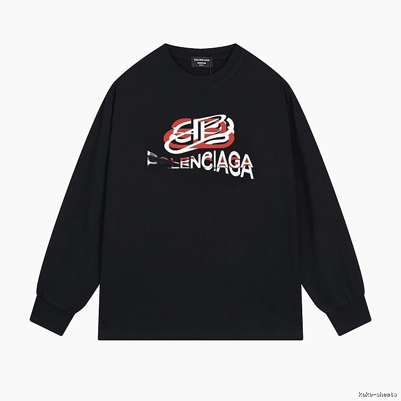 Balenciaga letter-style black T-shirt