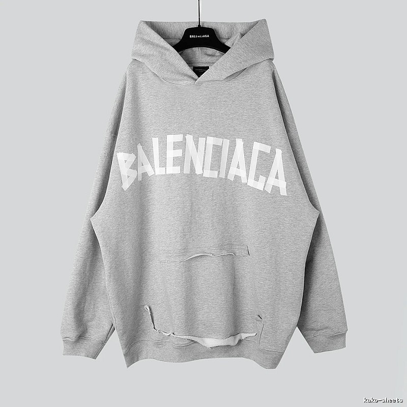 Balenciaga letter-style grey sweatshirt