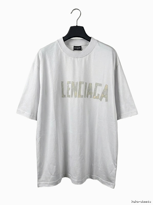 Balenciaga letter-style white T-shirt