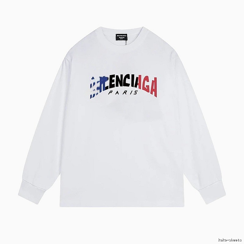 Balenciaga letter-style white T-shirt