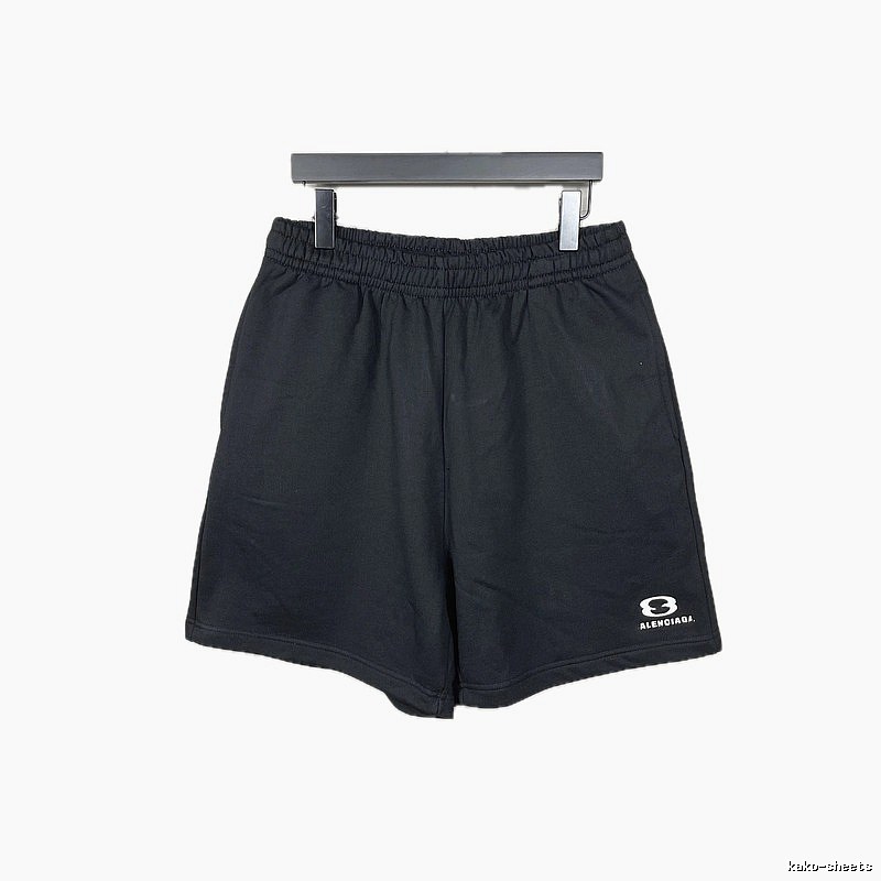 Balenciaga minimalist style black shorts
