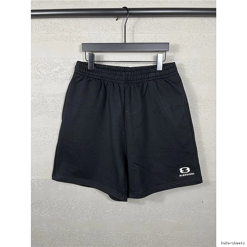 Balenciaga minimalist style black shorts