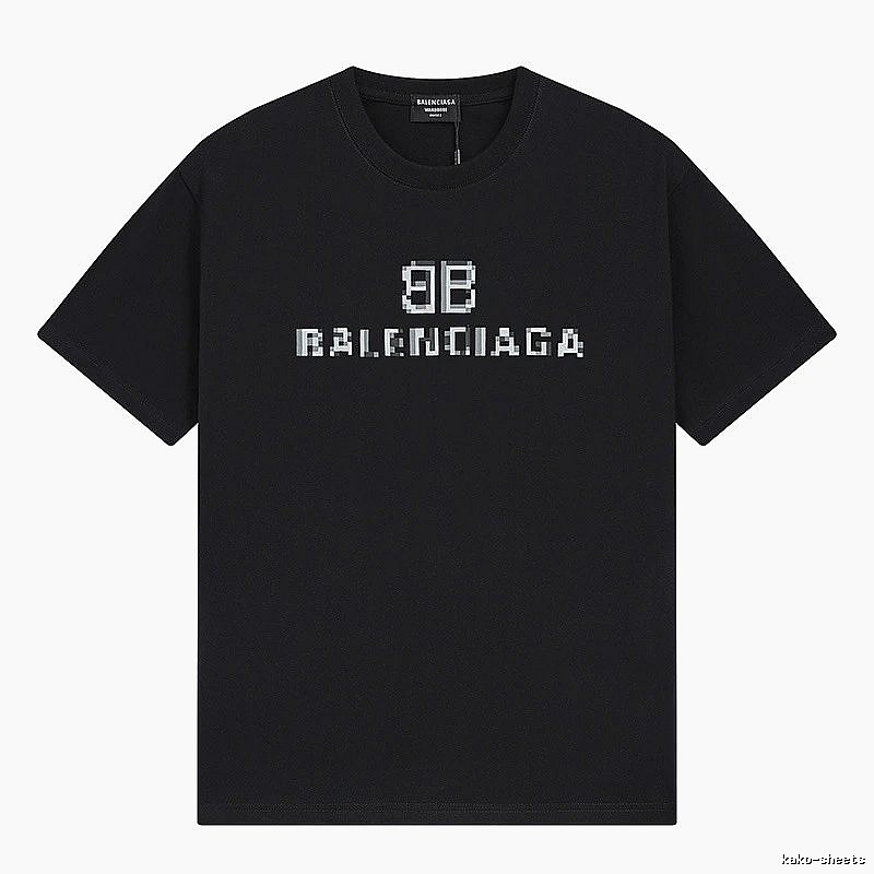 Balenciaga pixel-style black T-shirt
