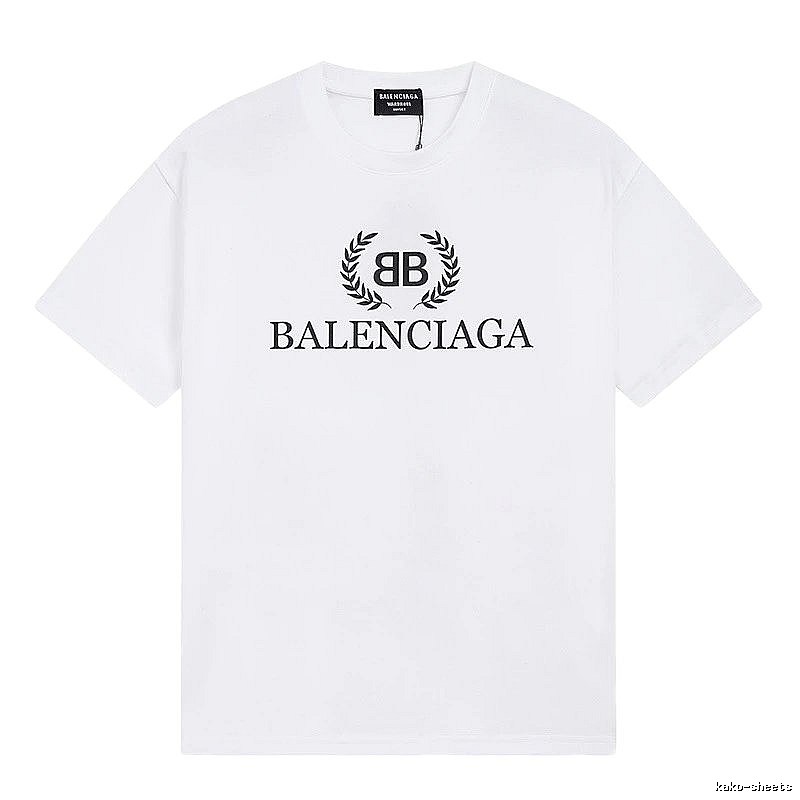Balenciaga Printed Simple White T-shirt
