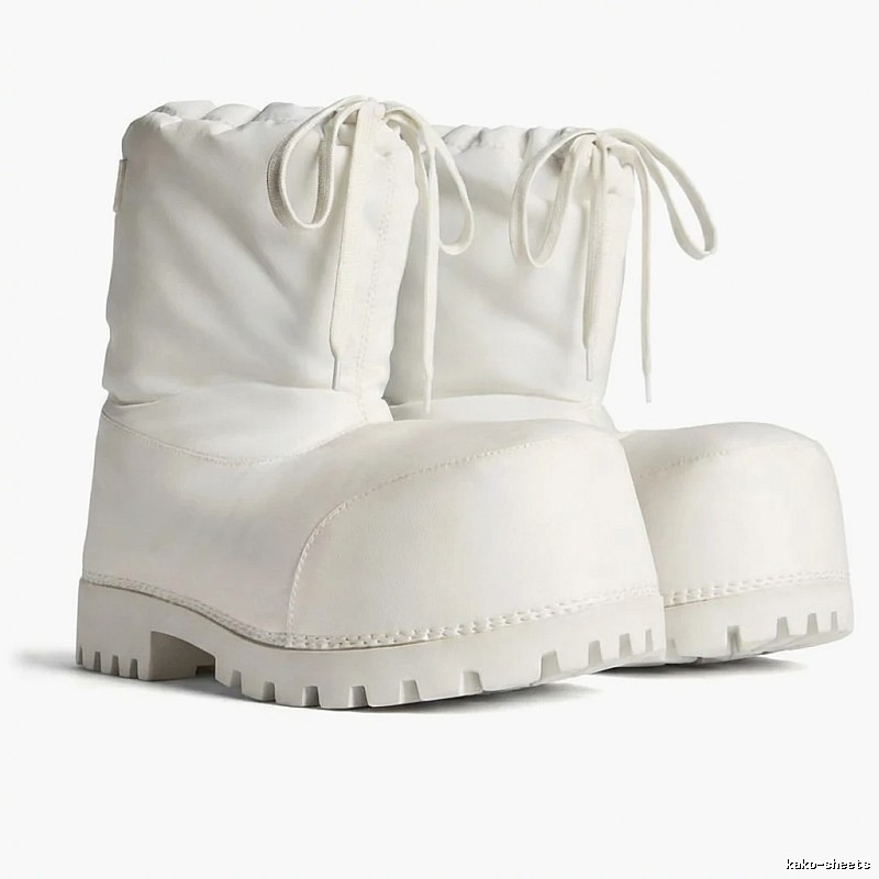 Balenciaga retro-style white boots