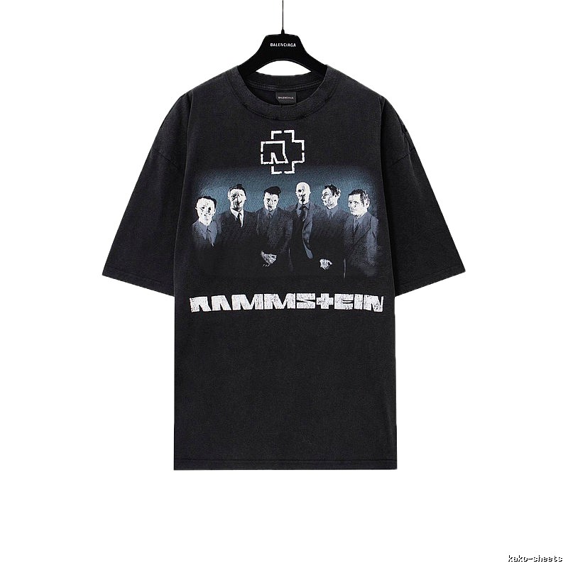 Balenciaga Rock Style Black T-shirt