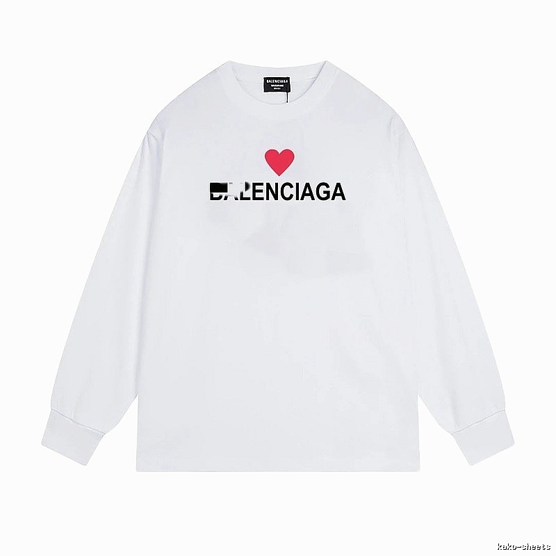 Balenciaga's simple white T-shirt with a heart design.