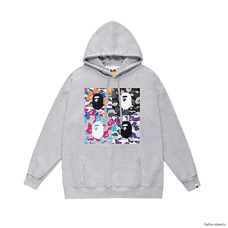 Bape Ape Camo Wind Grey Hoodie