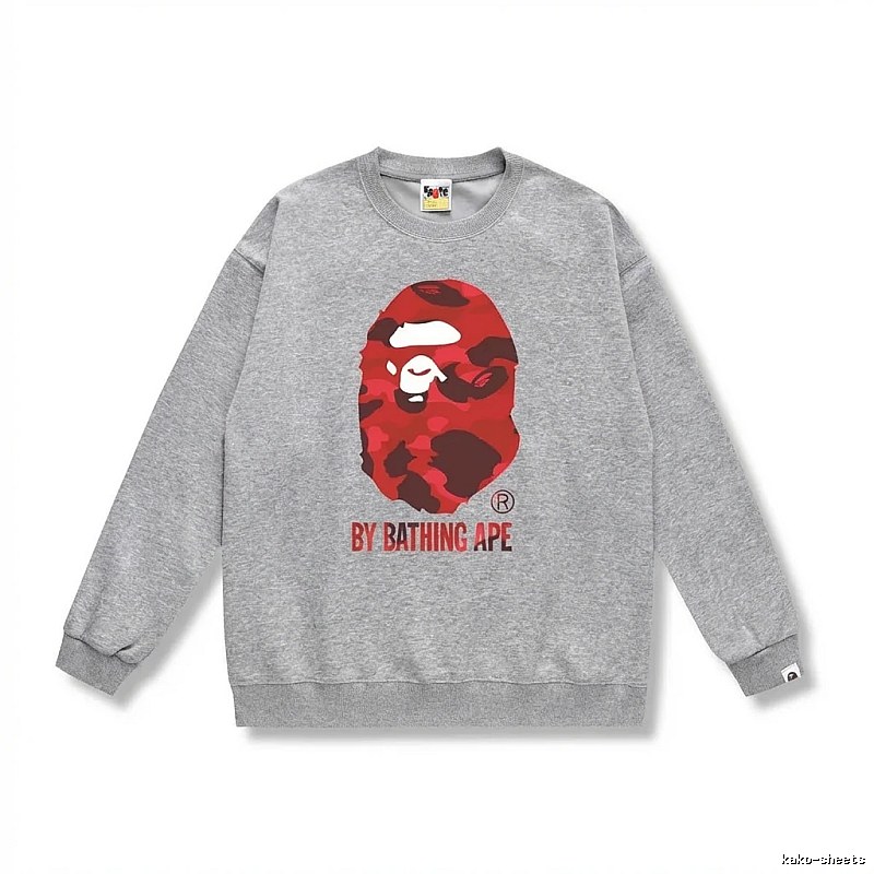 Bape Ape Head Camouflage Style Grey Sweatshirt