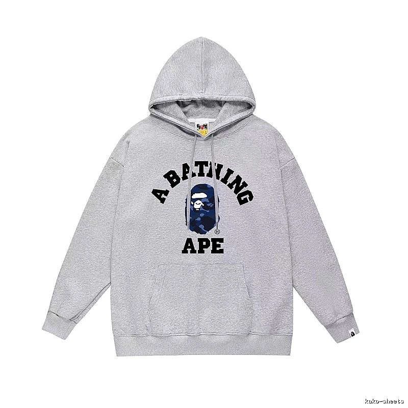 Bape Ape Head Grey Hoodie