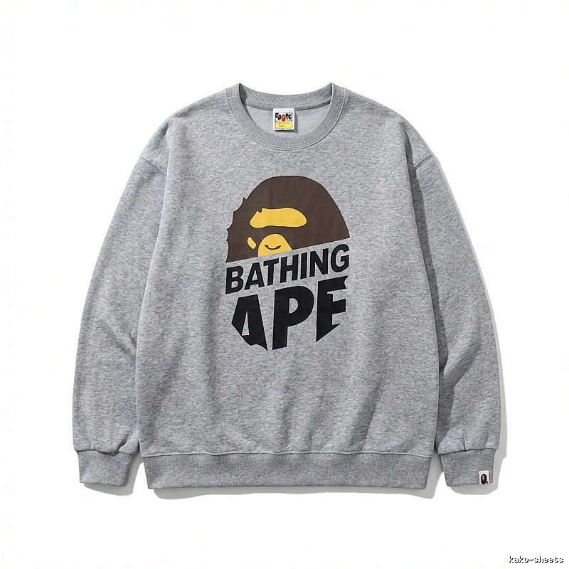 Bape Ape Head Grey Sweatshirt