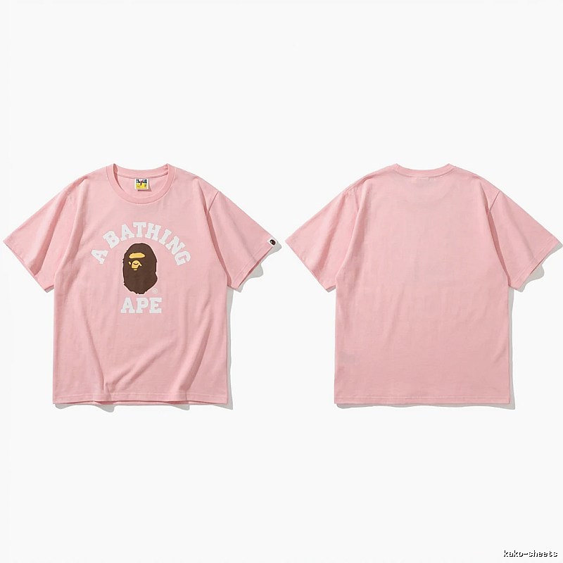 Bape Ape Head Pink T-shirt
