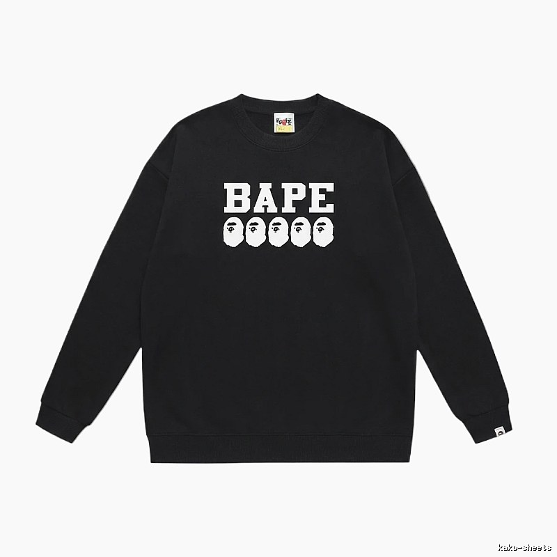 BAPE Ape Head Simple Black Sweatshirt