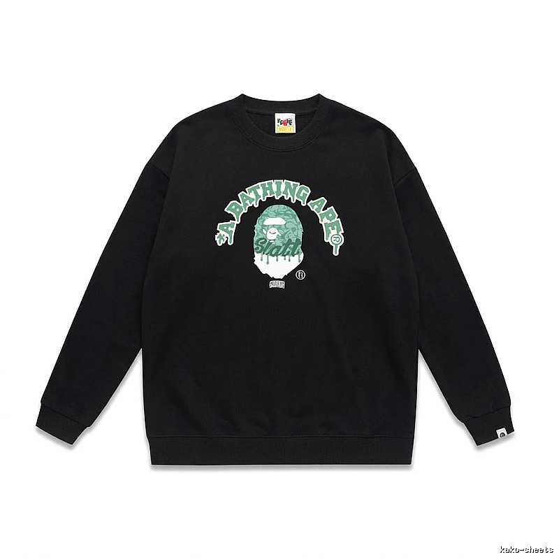 Bape Ape Head Trendy Cool Black Sweatshirt