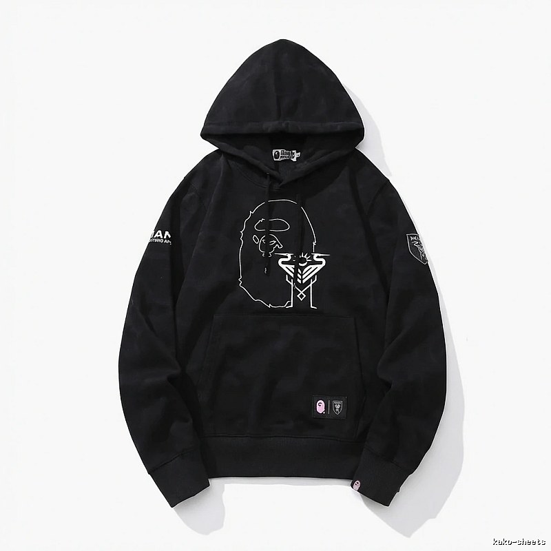 Bape Ape Man series trendy black hoodie