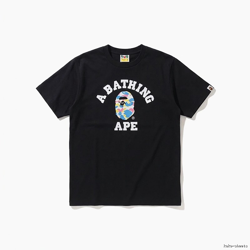 Bape camouflage style black T-shirt