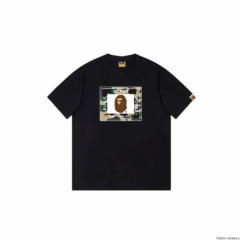 Bape camouflage style black T-shirt