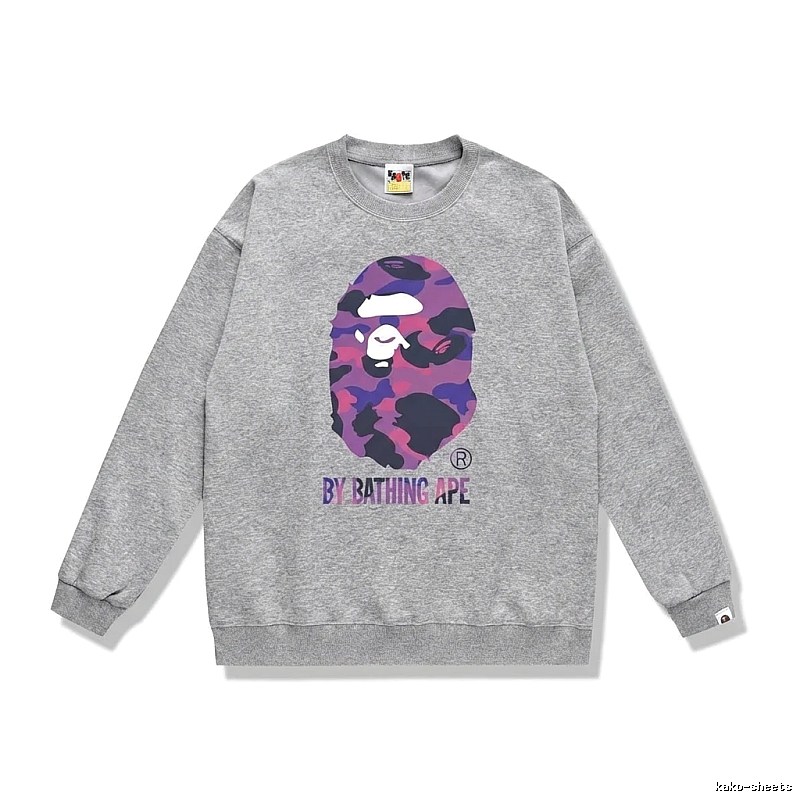 Bape camouflage-style grey sweatshirt