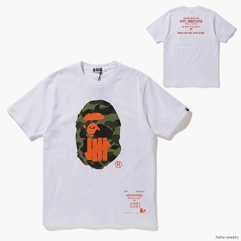 Bape camouflage style white T-shirt
