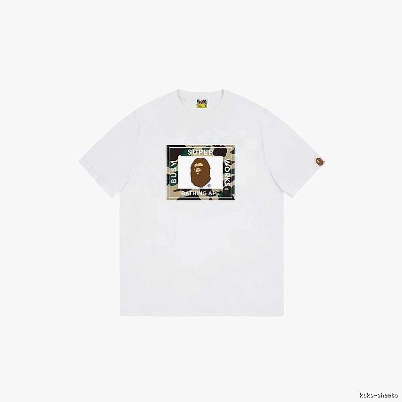 Bape camouflage-style white T-shirt