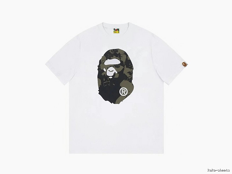 Bape camouflage style white T-shirt