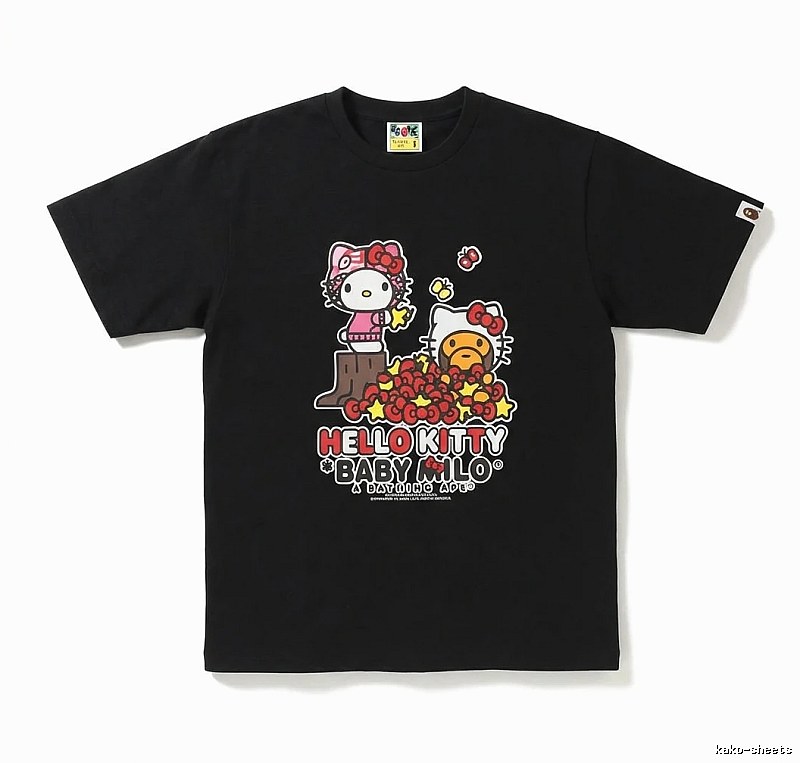 Bape Hello Kitty Co-branded Black T-shirt
