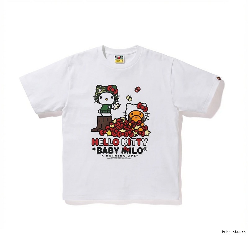 Bape Hello Kitty Co-branded White T-shirt
