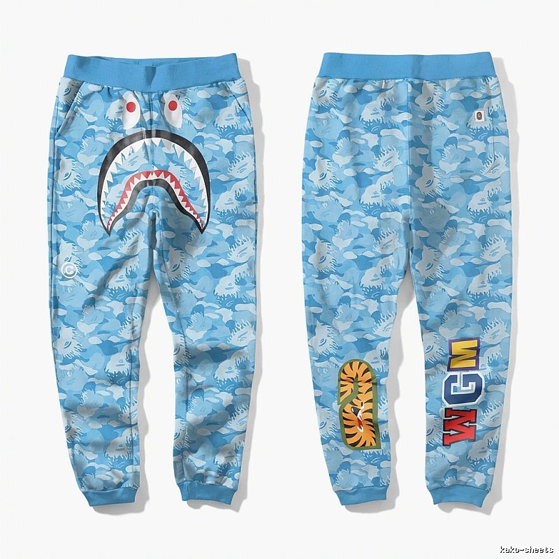 Bape Shark Camouflage Style Sweatpants
