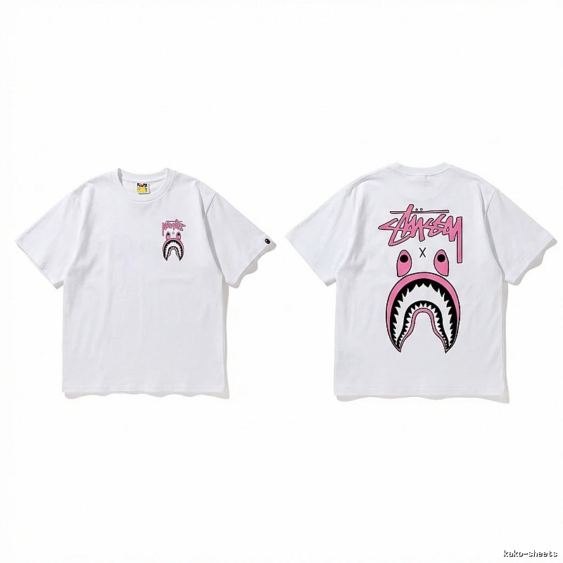 Bape Shark Co-branded White T-shirt