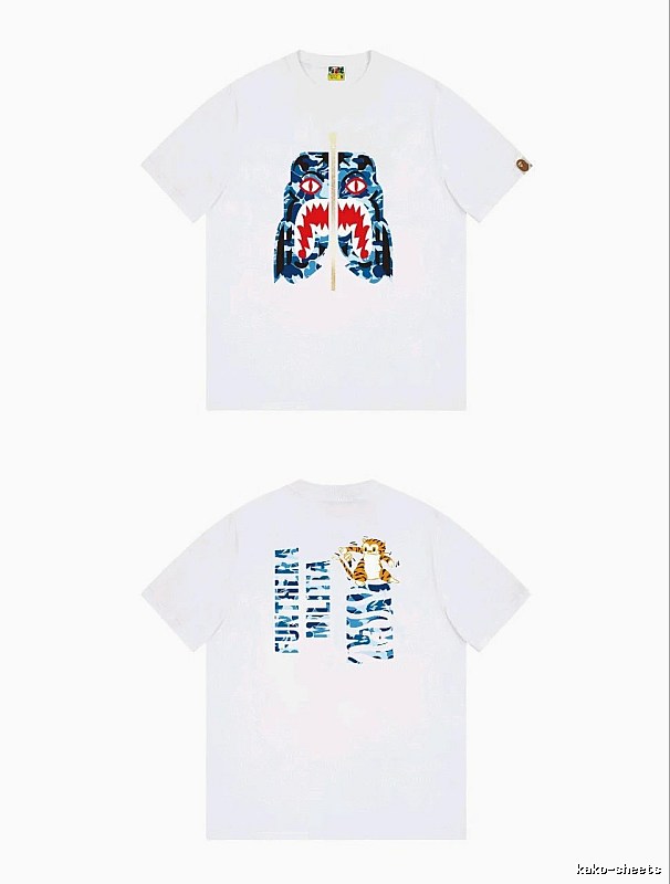 Bape Shark Print White T-shirt