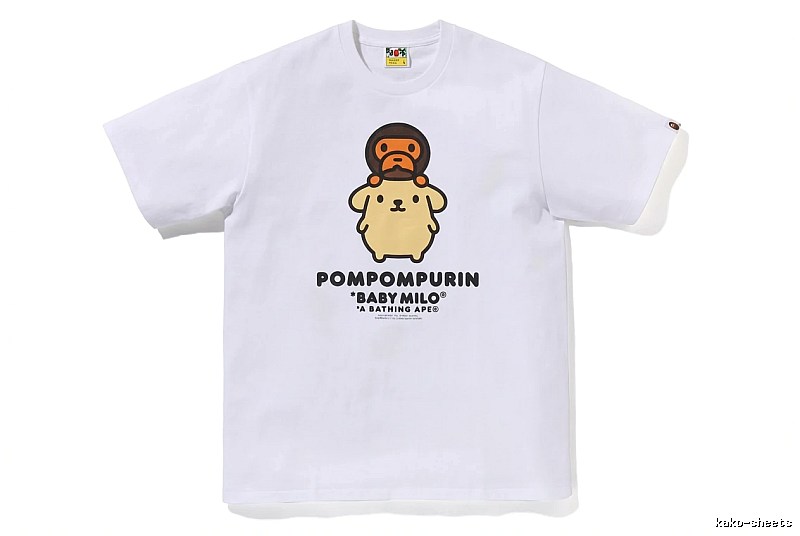 Bape x Pompompurin Co-branded Short-sleeve White