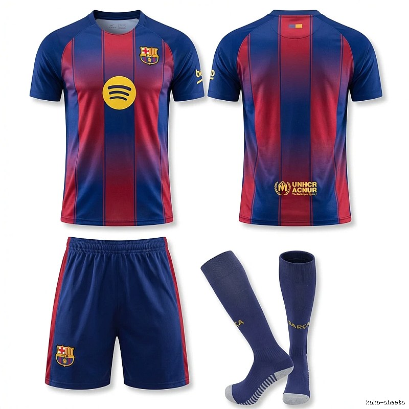 Barcelona red-blue gradient football uniform set