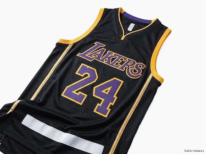 Black and yellow jersey of No. 24 of the Los Angeles Lakers.